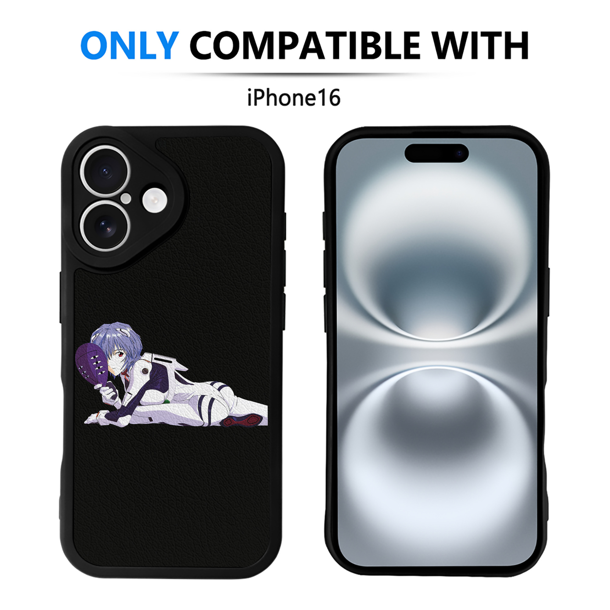 （画像用） EVA 新世紀エヴァンゲリオン 【iPhone 16シリーズ対応】シリコンスマホケース（レザー調） 材質：シリコン